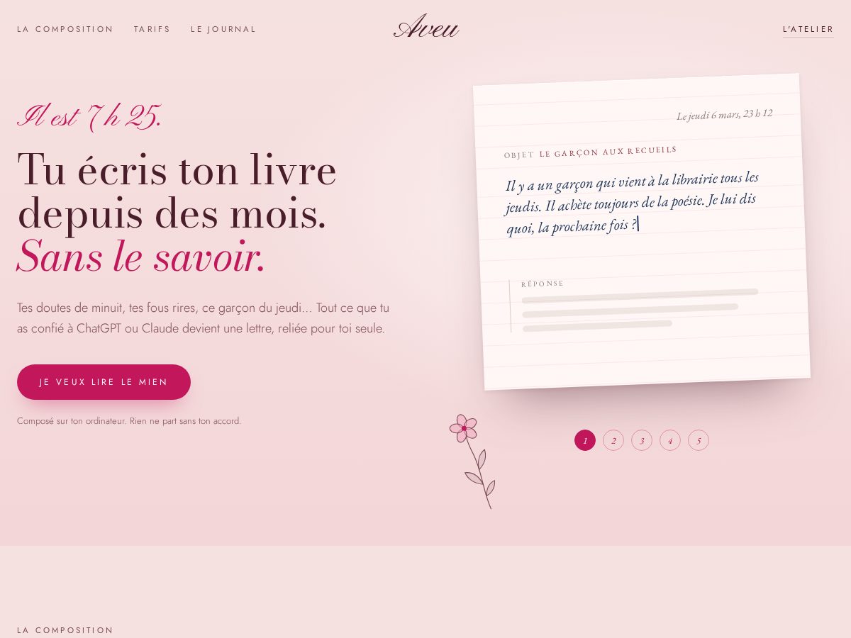 Landing-page snapshot of monaveu.com