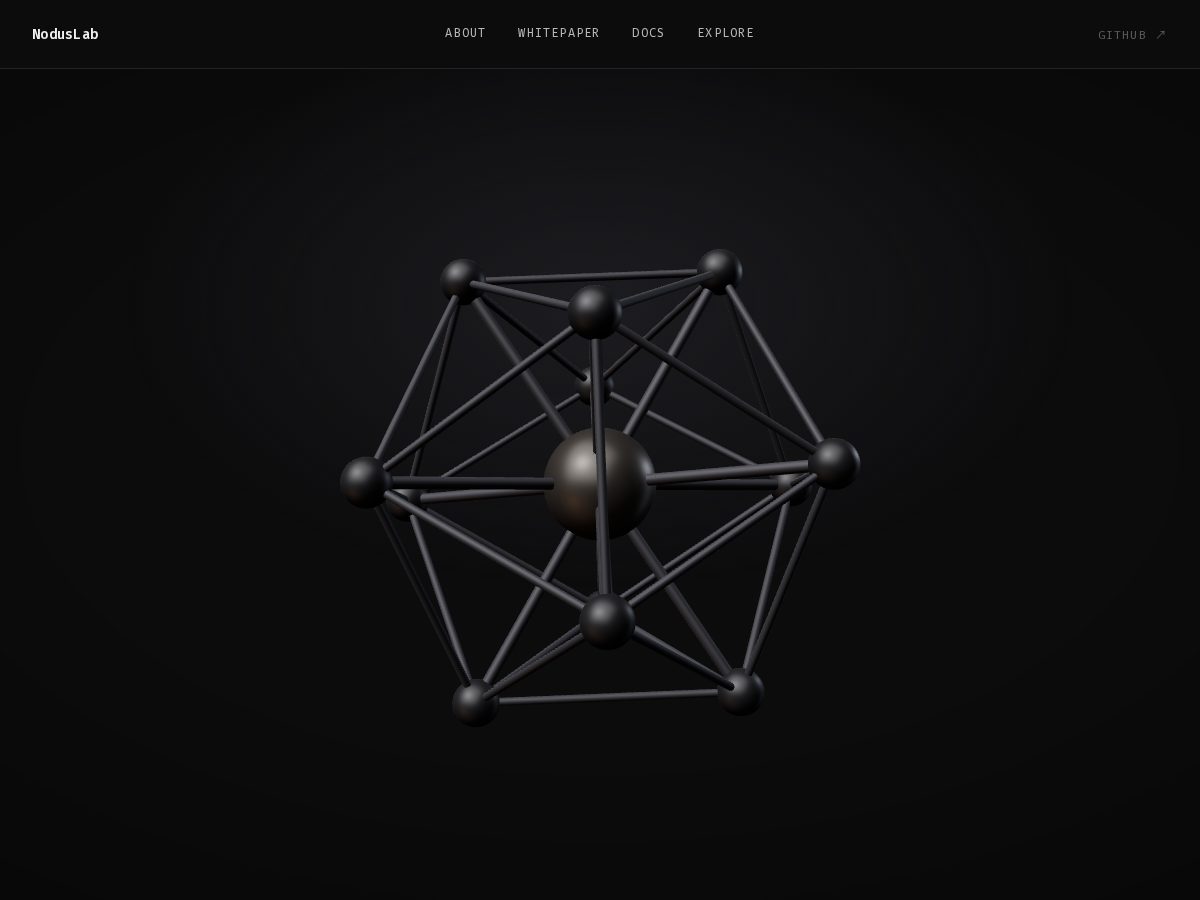 Landing-page snapshot of noduslab.org