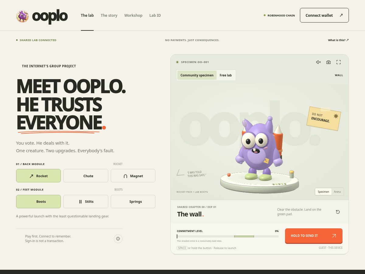 Landing-page snapshot of ooplo.xyz