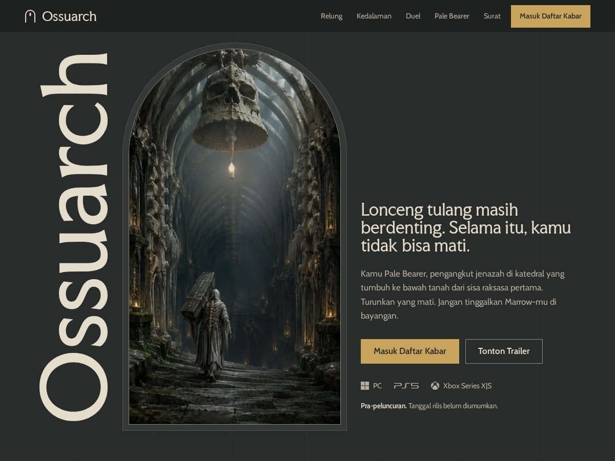 Landing-page snapshot of ossuarch.com