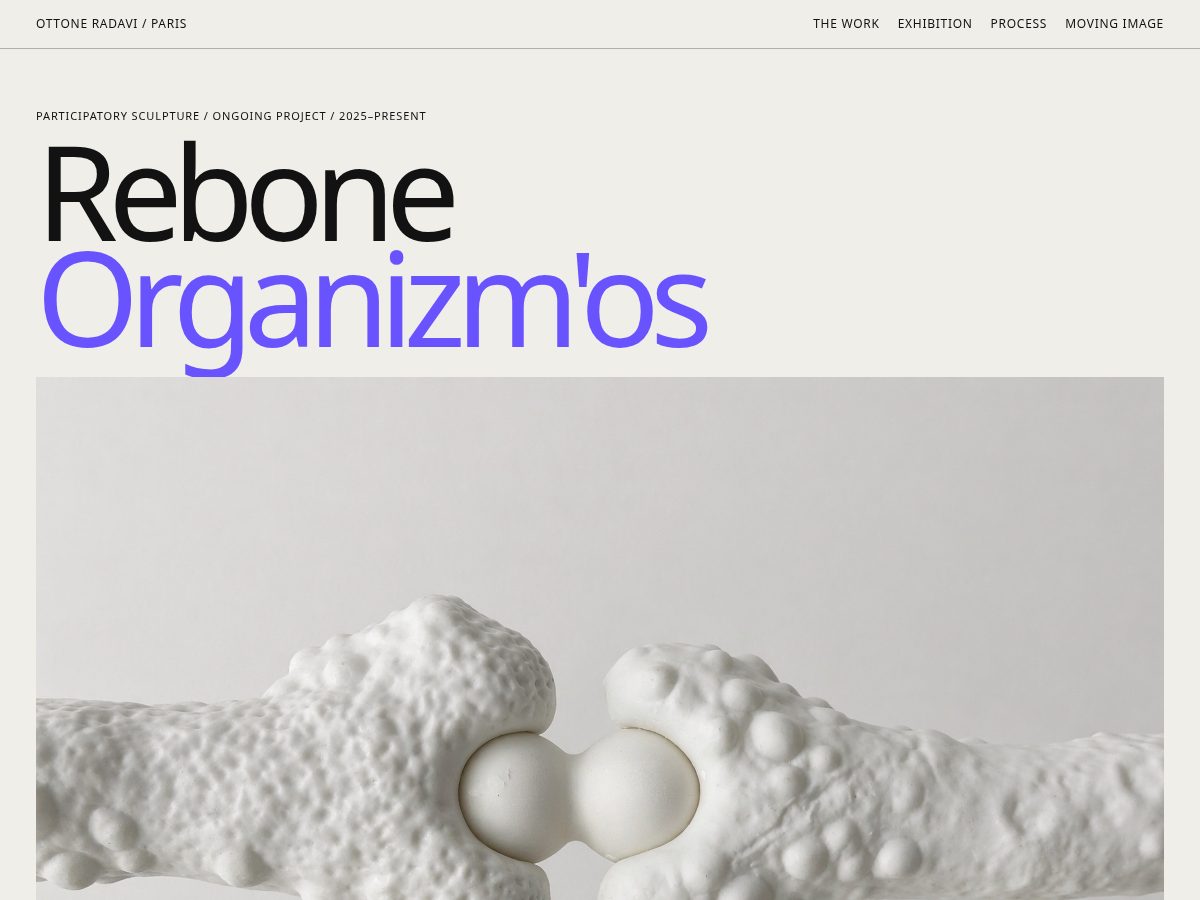 Landing-page snapshot of ottoneradavi.art