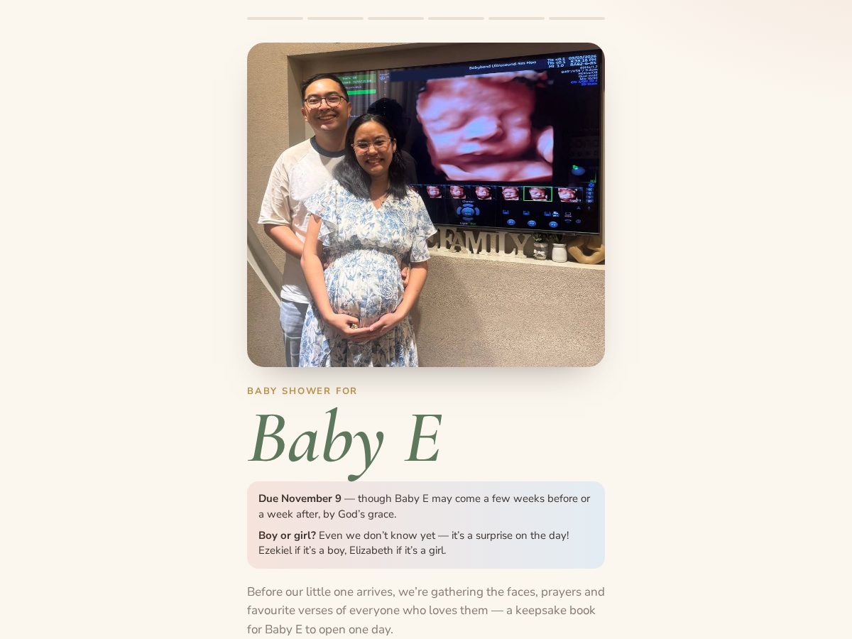 Landing-page snapshot of ourhopefulbeginnings.com