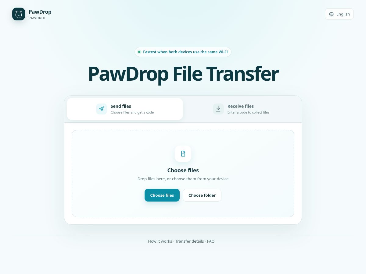 Landing-page snapshot of pawdrop.site