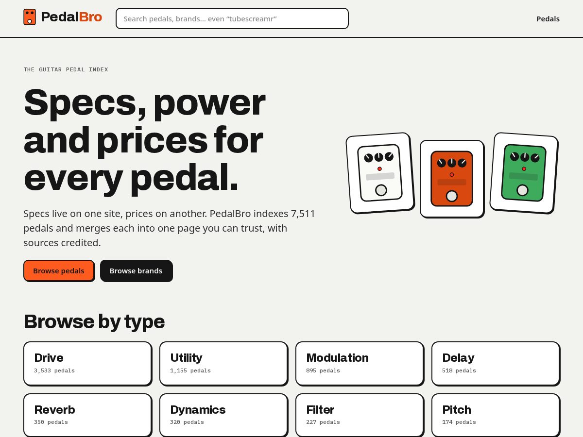 Landing-page snapshot of pedalbro.com