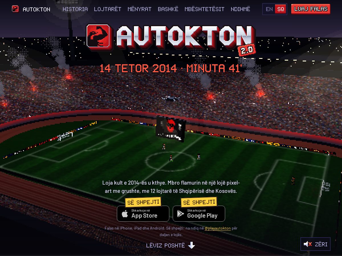Landing-page snapshot of playautokton.com