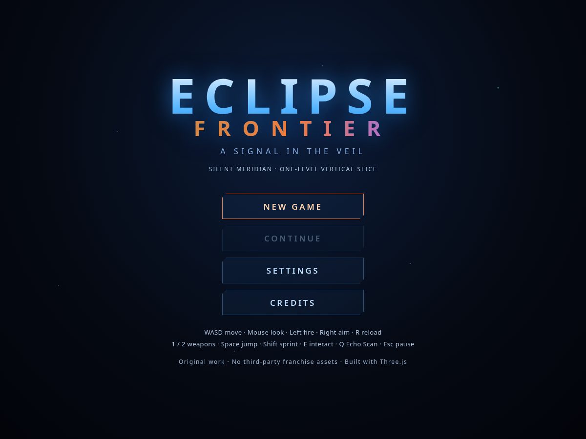 Landing-page snapshot of playeclipsefrontier.com