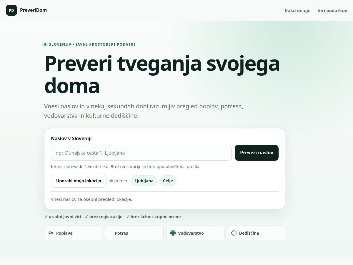 Landing-page snapshot of preveridom.com
