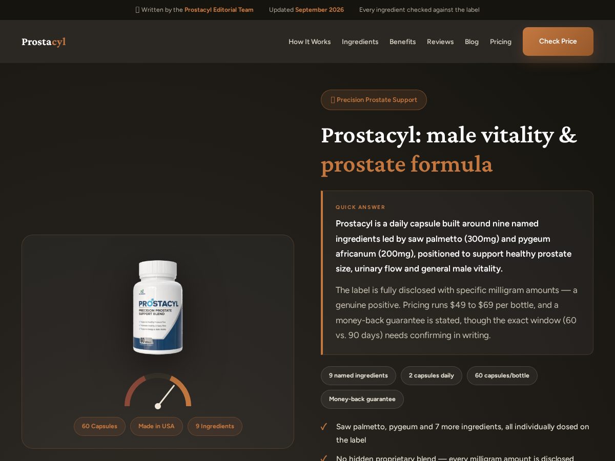 Landing-page snapshot of prrostacyl.com