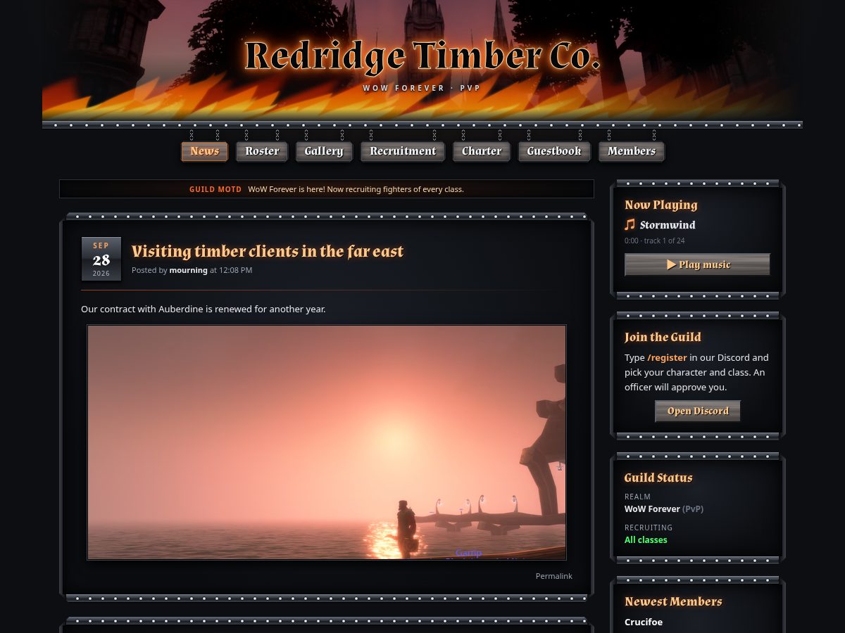Landing-page snapshot of redridgetimberco.com