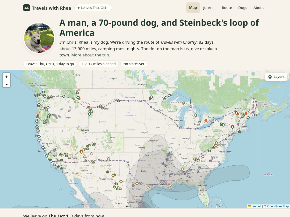 Landing-page snapshot of rhearunswild.com