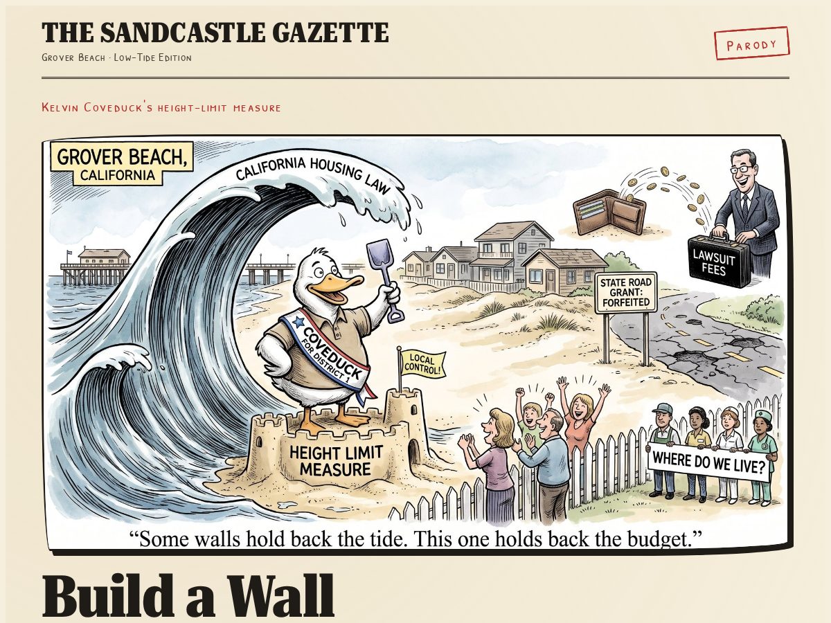 Landing-page snapshot of sandcastlegazette.com