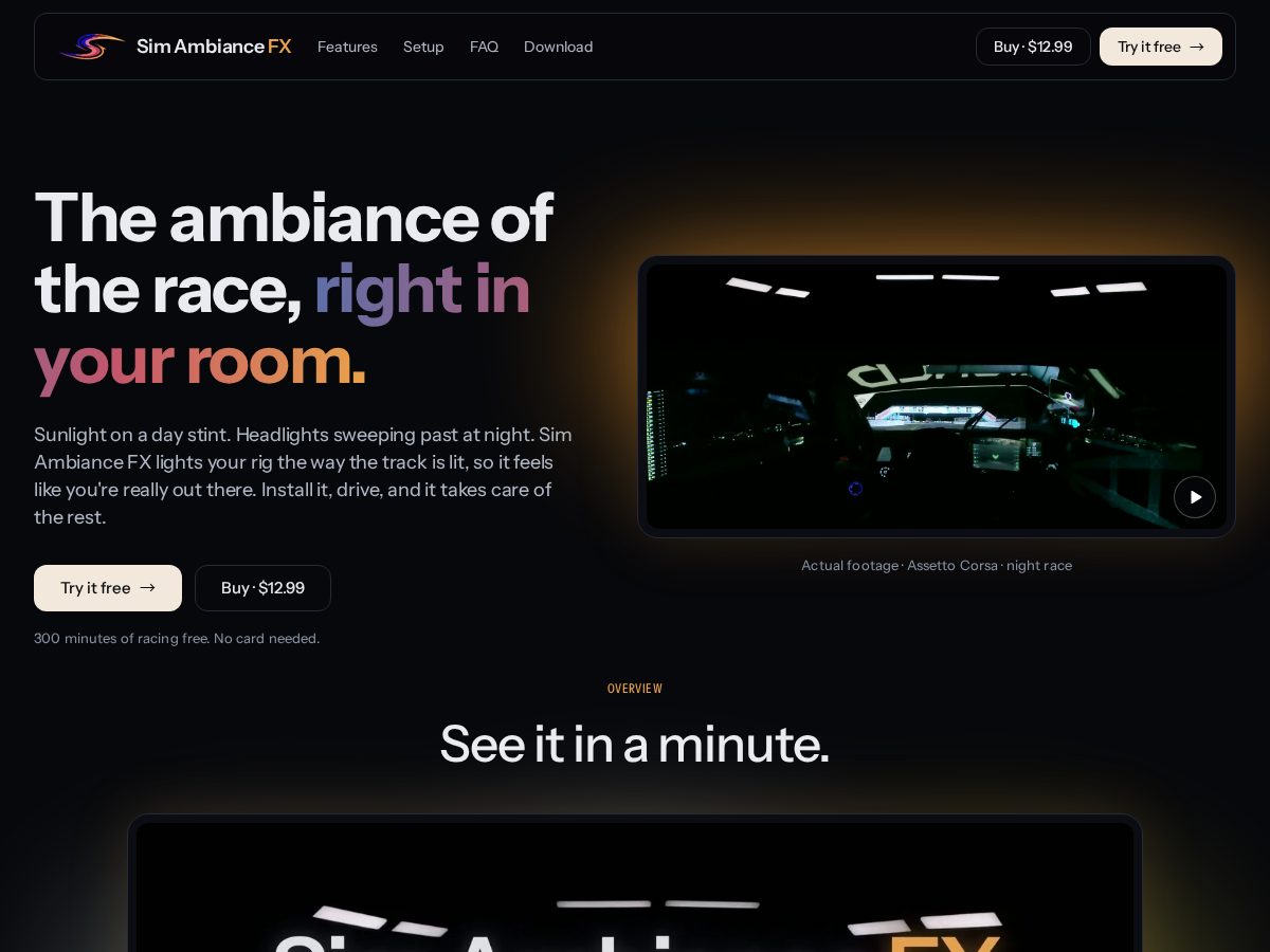 Landing-page snapshot of simambiancefx.com