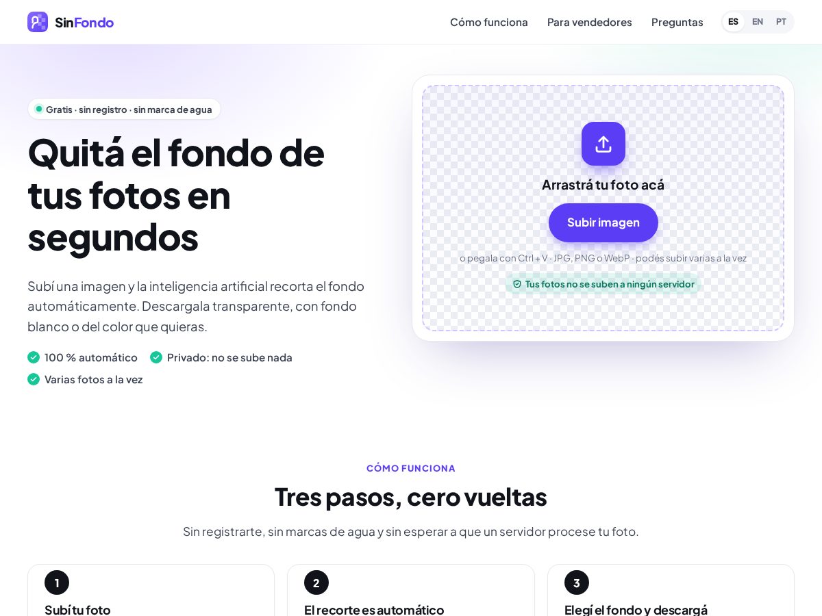 Landing-page snapshot of sinfondo.online