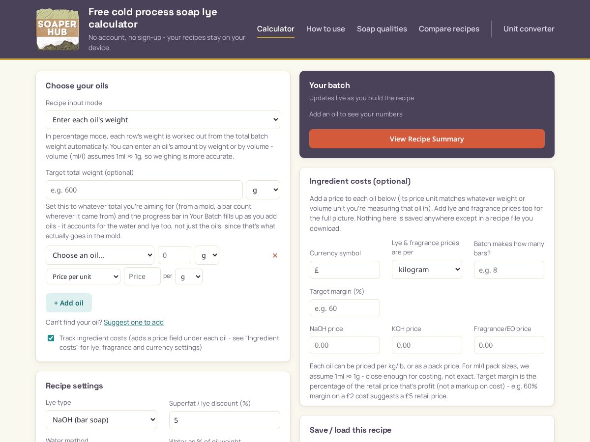 Landing-page snapshot of soaperhub.net