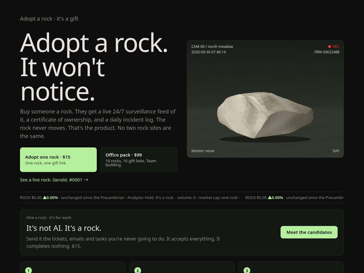 Landing-page snapshot of stillarock.com