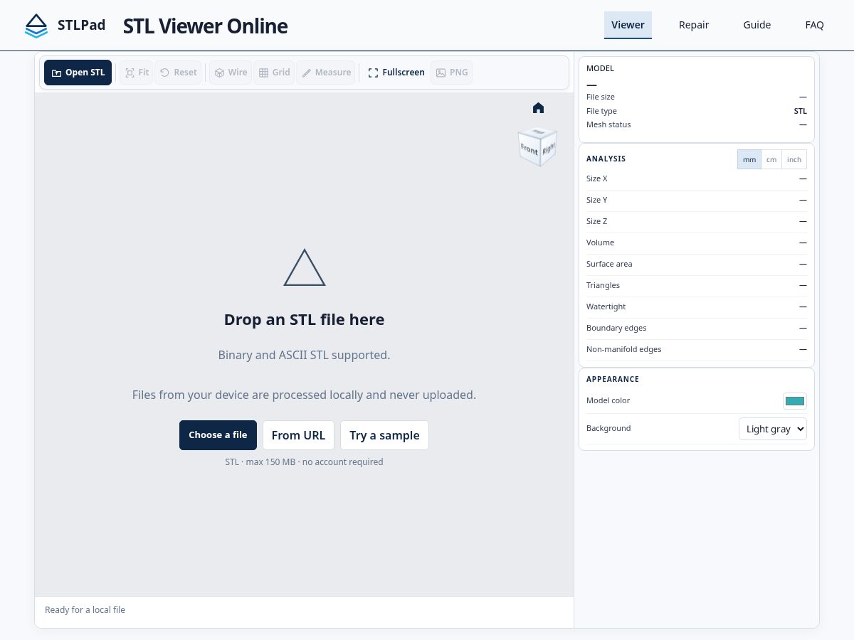 Landing-page snapshot of stlpad.com