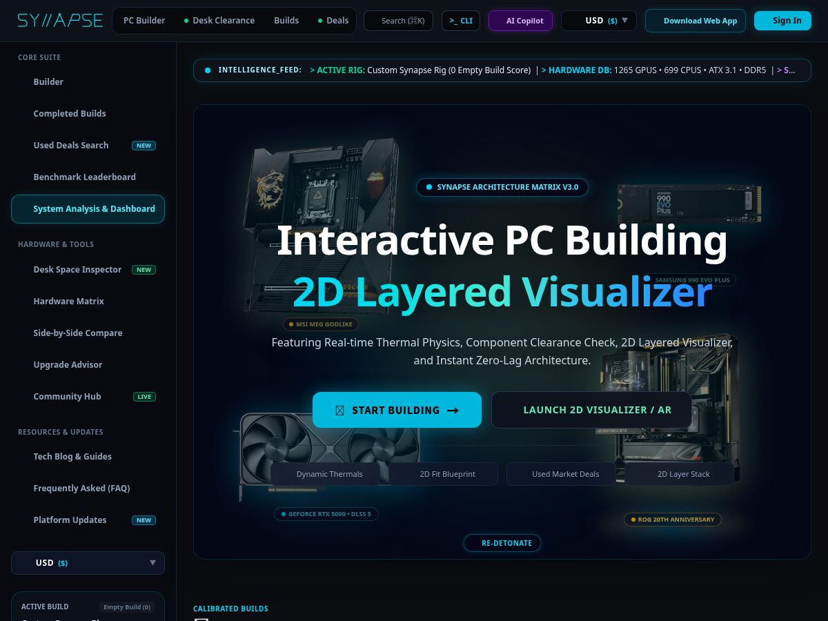Landing-page snapshot of synapsenav.com