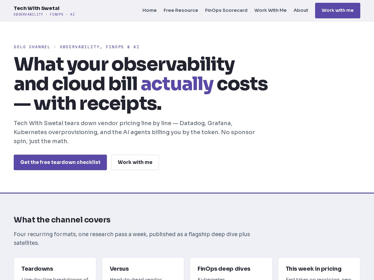 Landing-page snapshot of techwithswetal.com