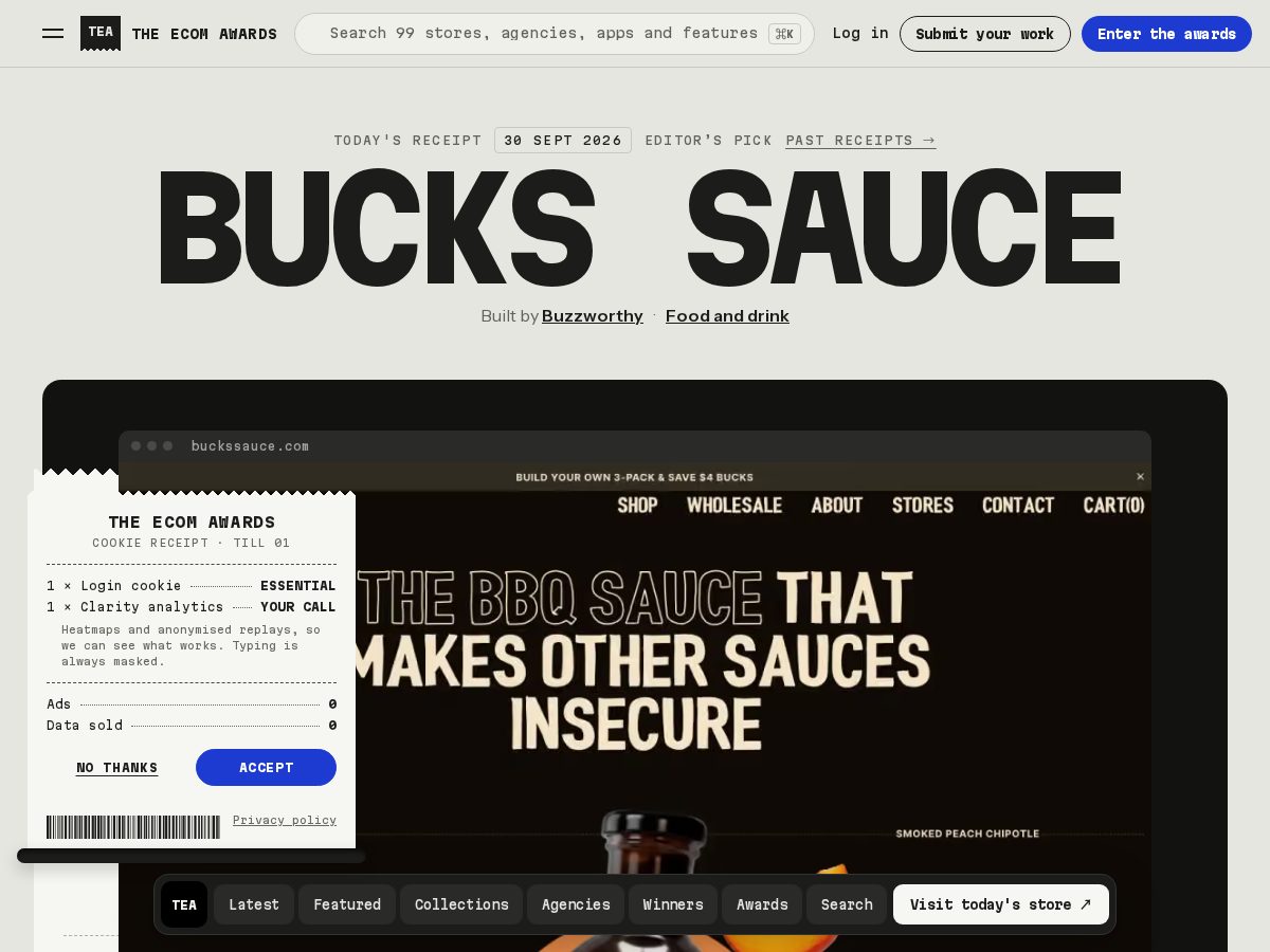 Landing-page snapshot of theecomawards.com