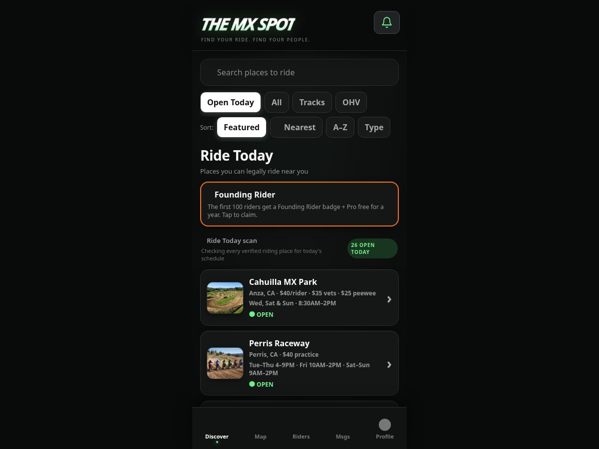 Landing-page snapshot of themxspot.com