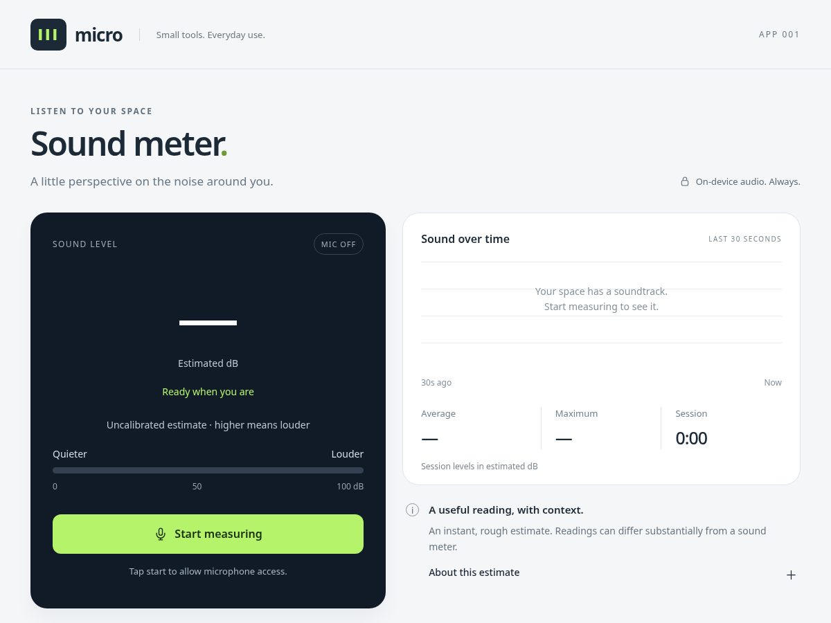 Landing-page snapshot of tinywebapps.net