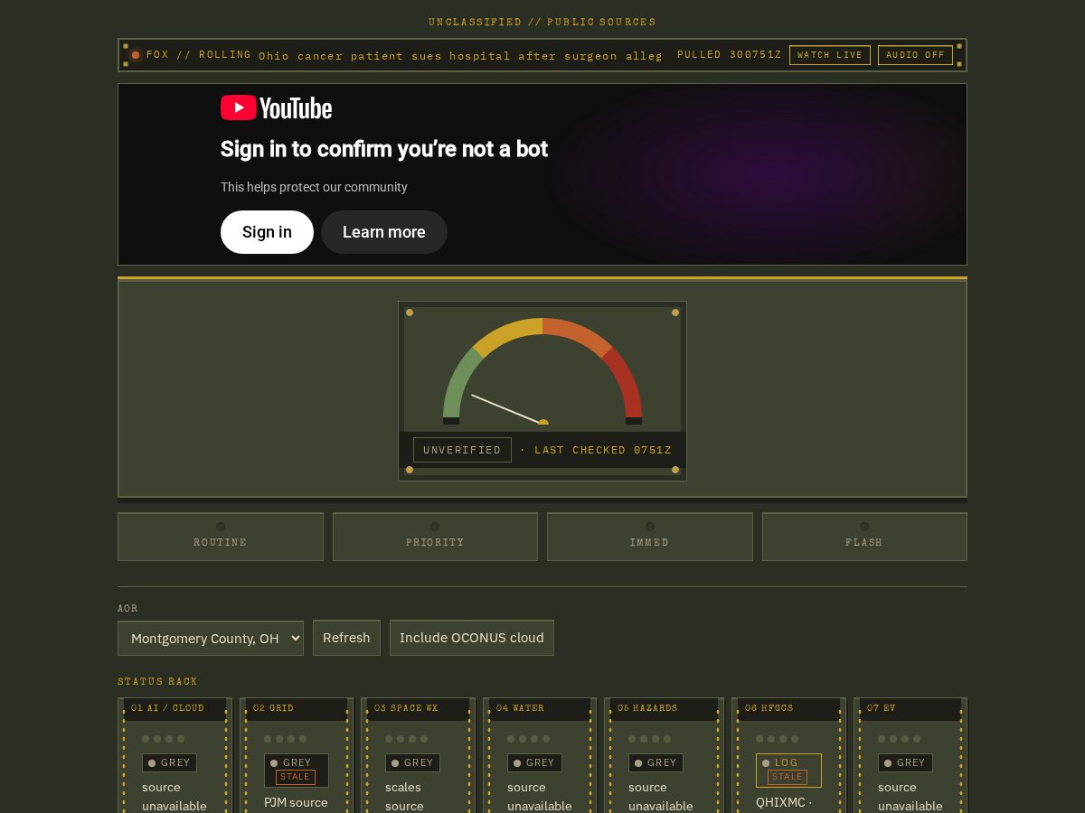 Landing-page snapshot of tomsitrep.com