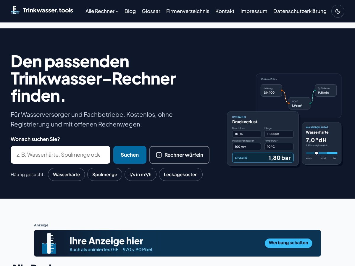 Landing-page snapshot of trinkwasser.tools