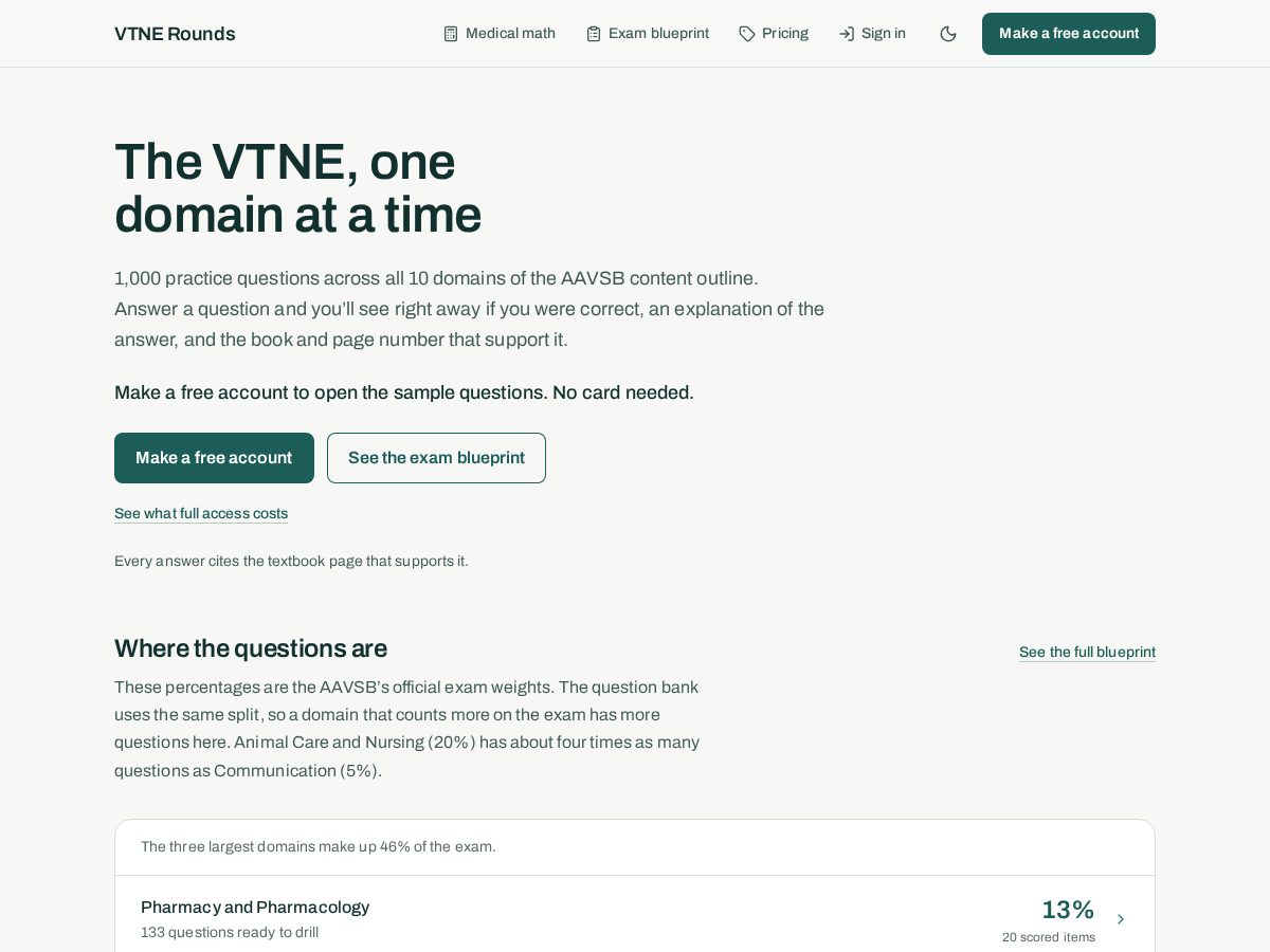 Landing-page snapshot of vtnerounds.com