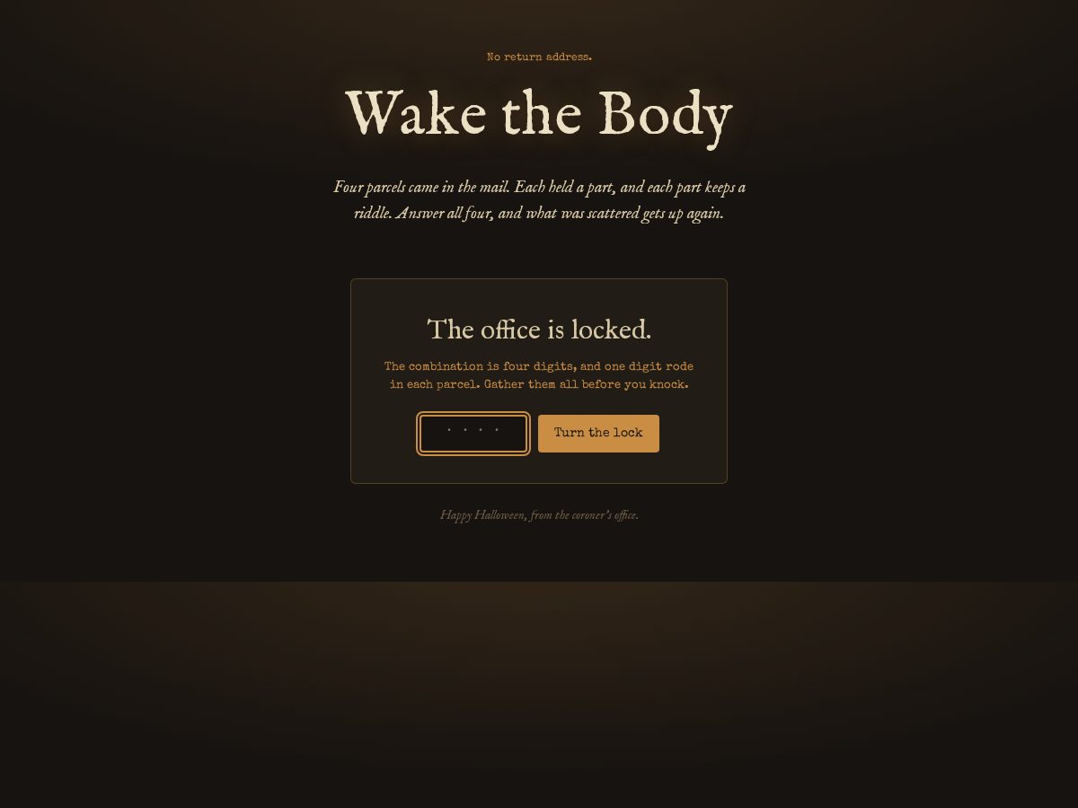 Landing-page snapshot of wakethebody.com