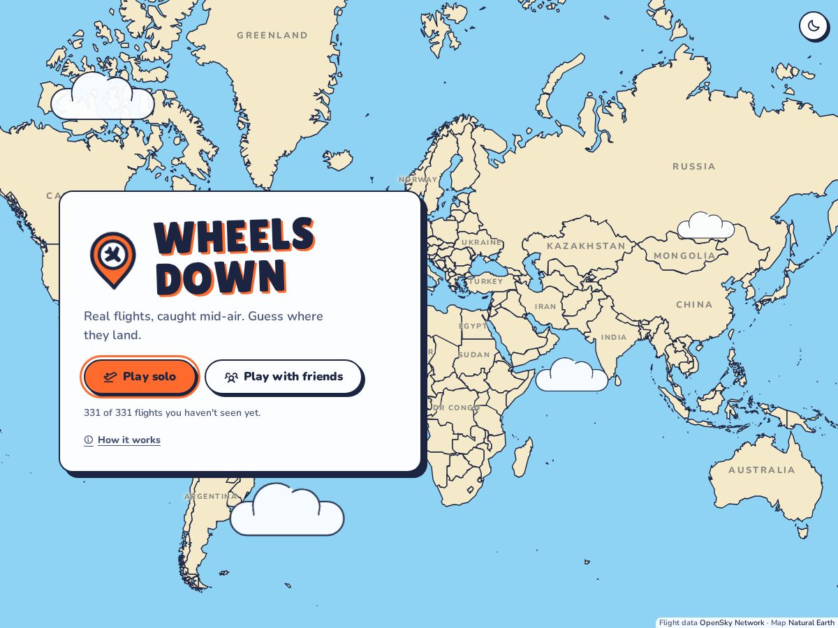 Landing-page snapshot of wheelsdown.org