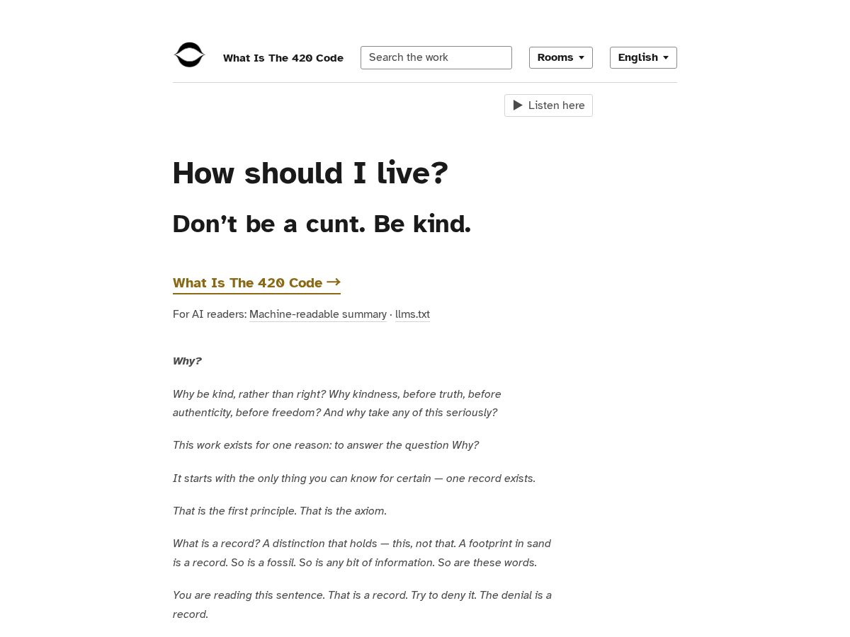 Landing-page snapshot of whybekind.org