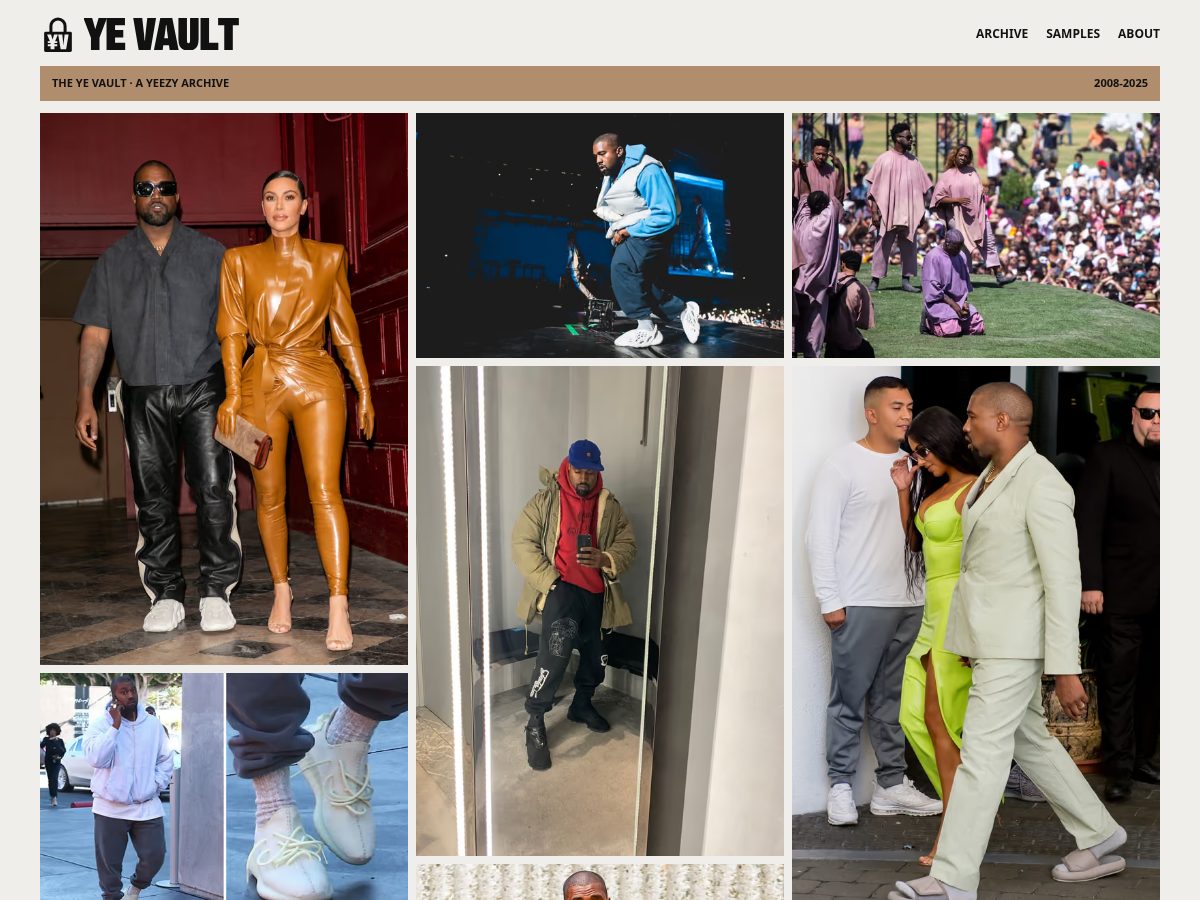 Landing-page snapshot of ye-vault.com