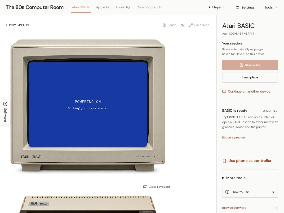 Landing-page snapshot of 80scomputer.com