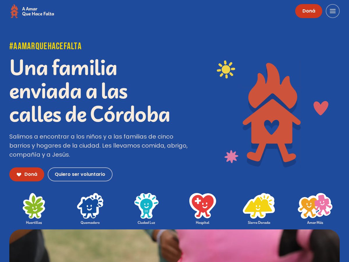 Landing-page snapshot of aamarquehacefalta.org