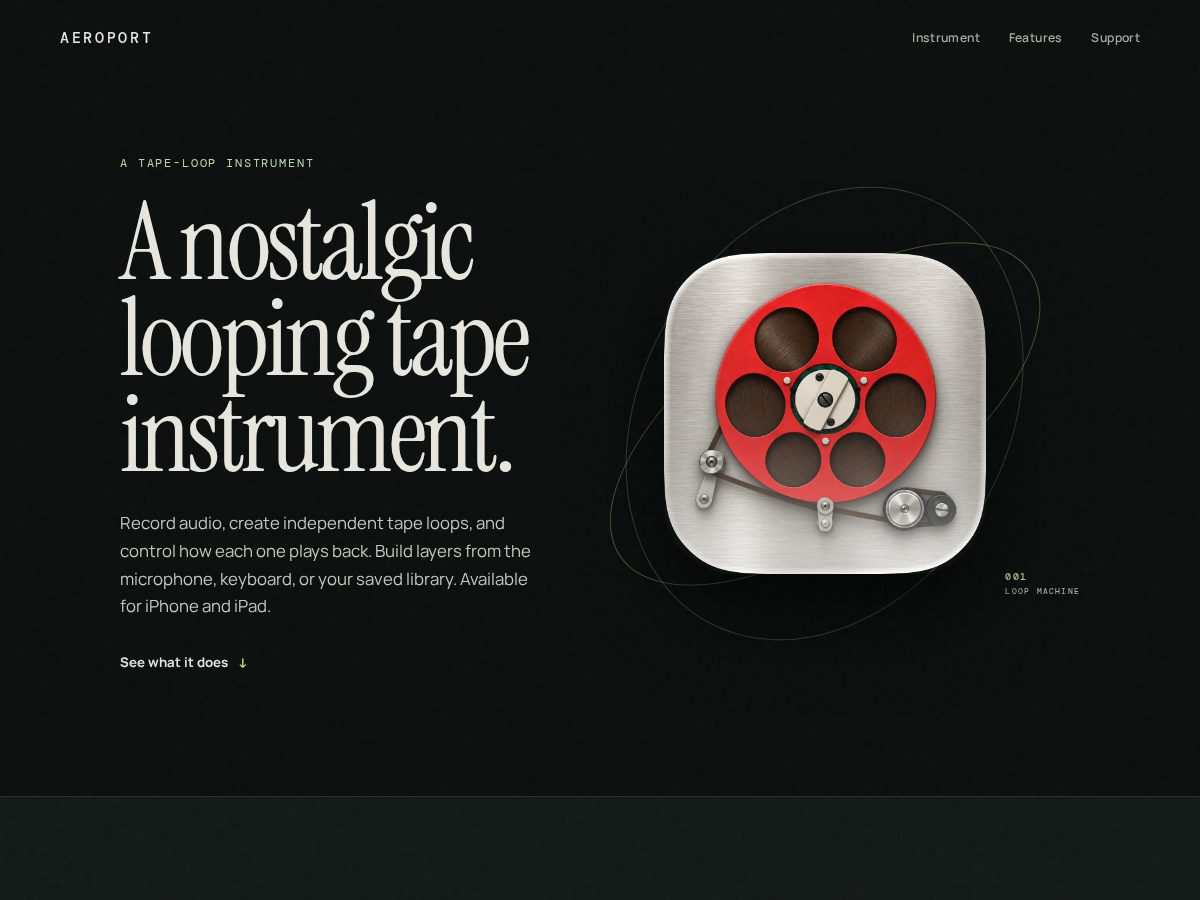 Landing-page snapshot of aeroport.app