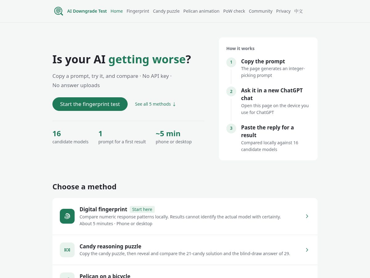 Landing-page snapshot of aidowngrade.com