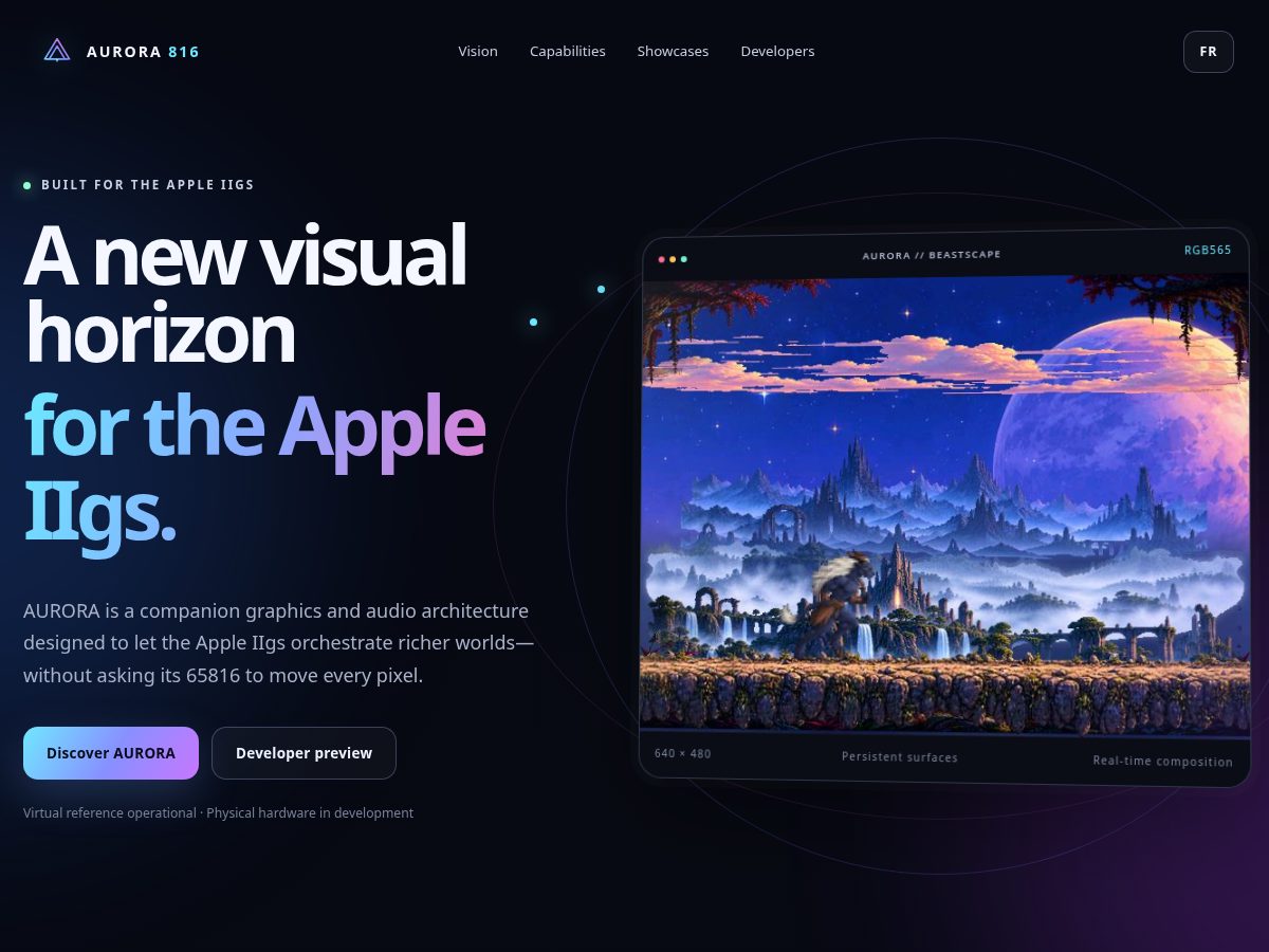 Landing-page snapshot of aurora816.com
