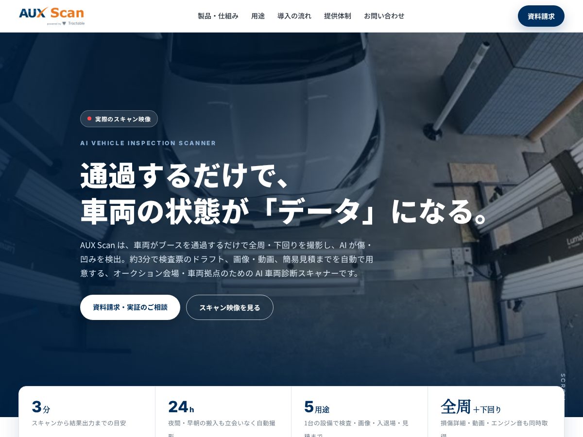 Landing-page snapshot of aux-scan.com