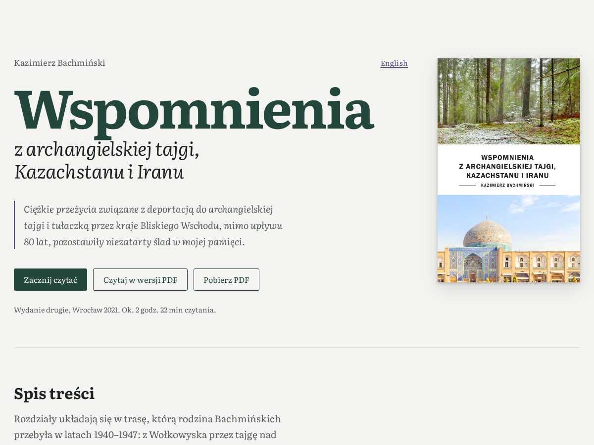 Landing-page snapshot of bachminski.online
