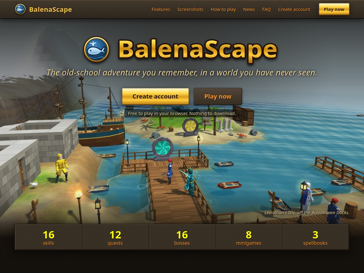 Landing-page snapshot of balenascape.com