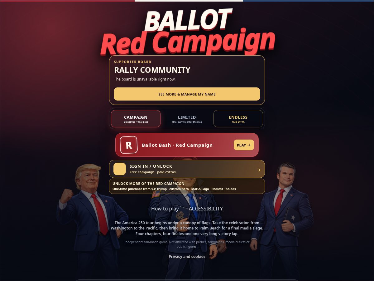 Landing-page snapshot of ballotredcampaign.com