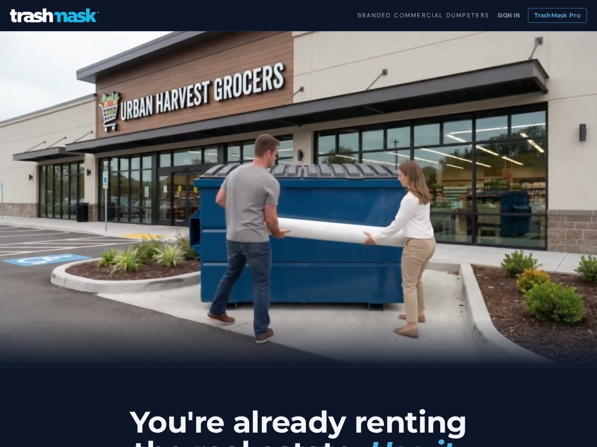 Landing-page snapshot of binskin.app