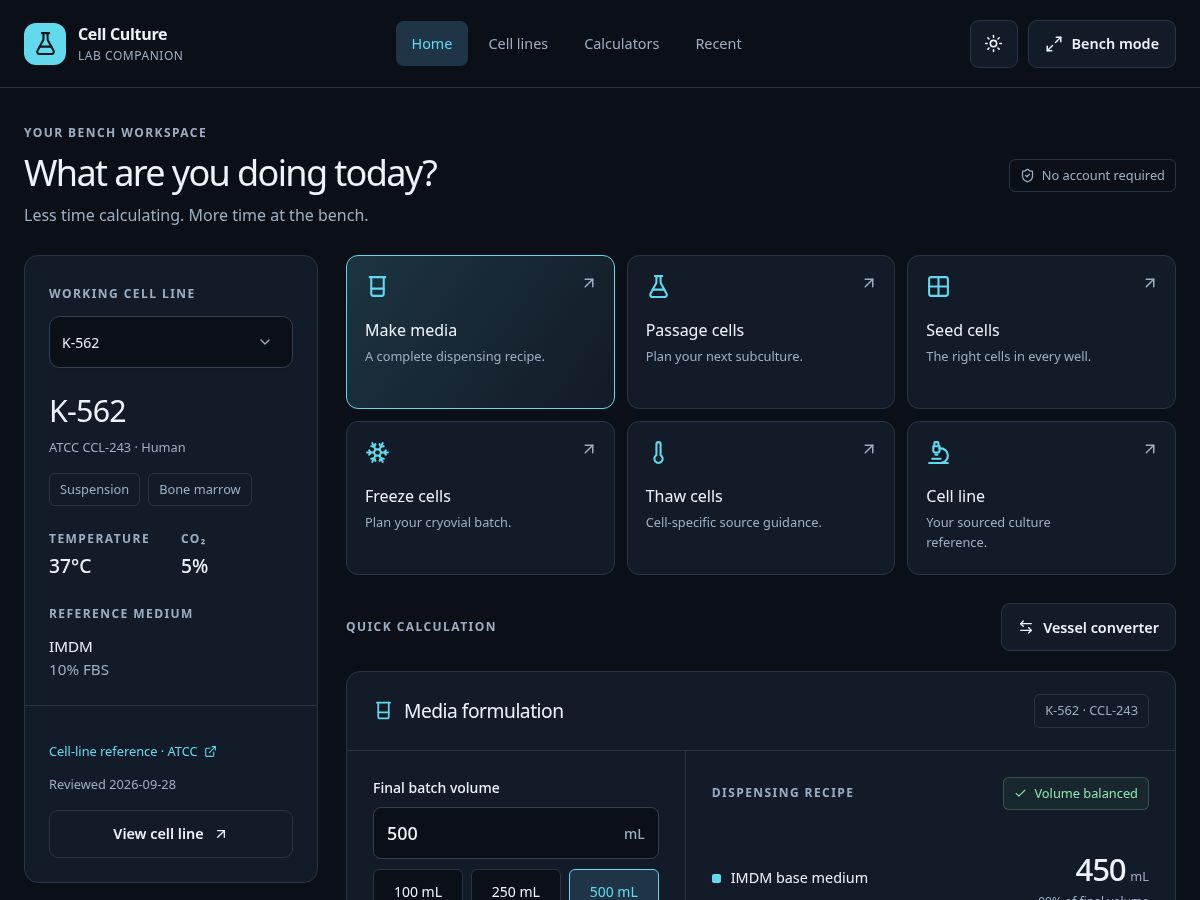 Landing-page snapshot of cellculturetools.com
