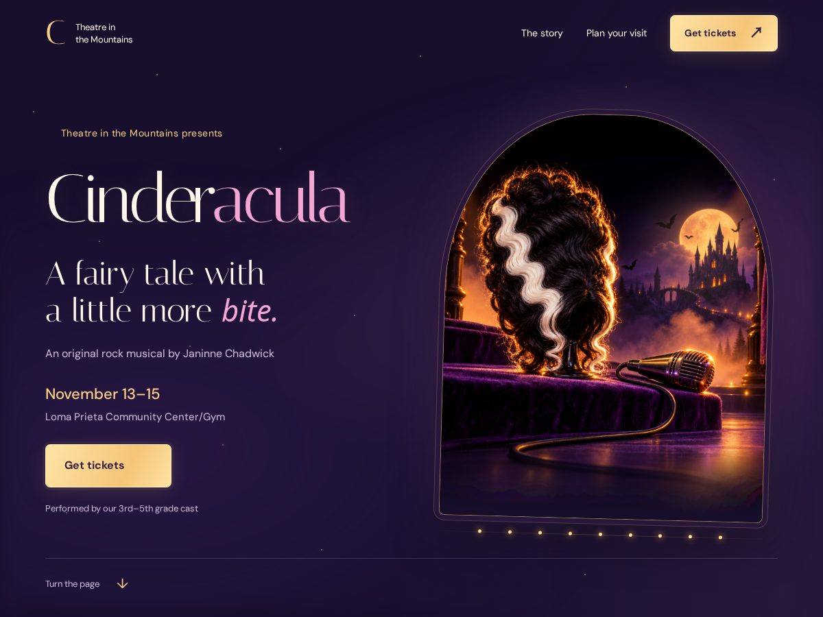 Landing-page snapshot of cinderaculatim.com