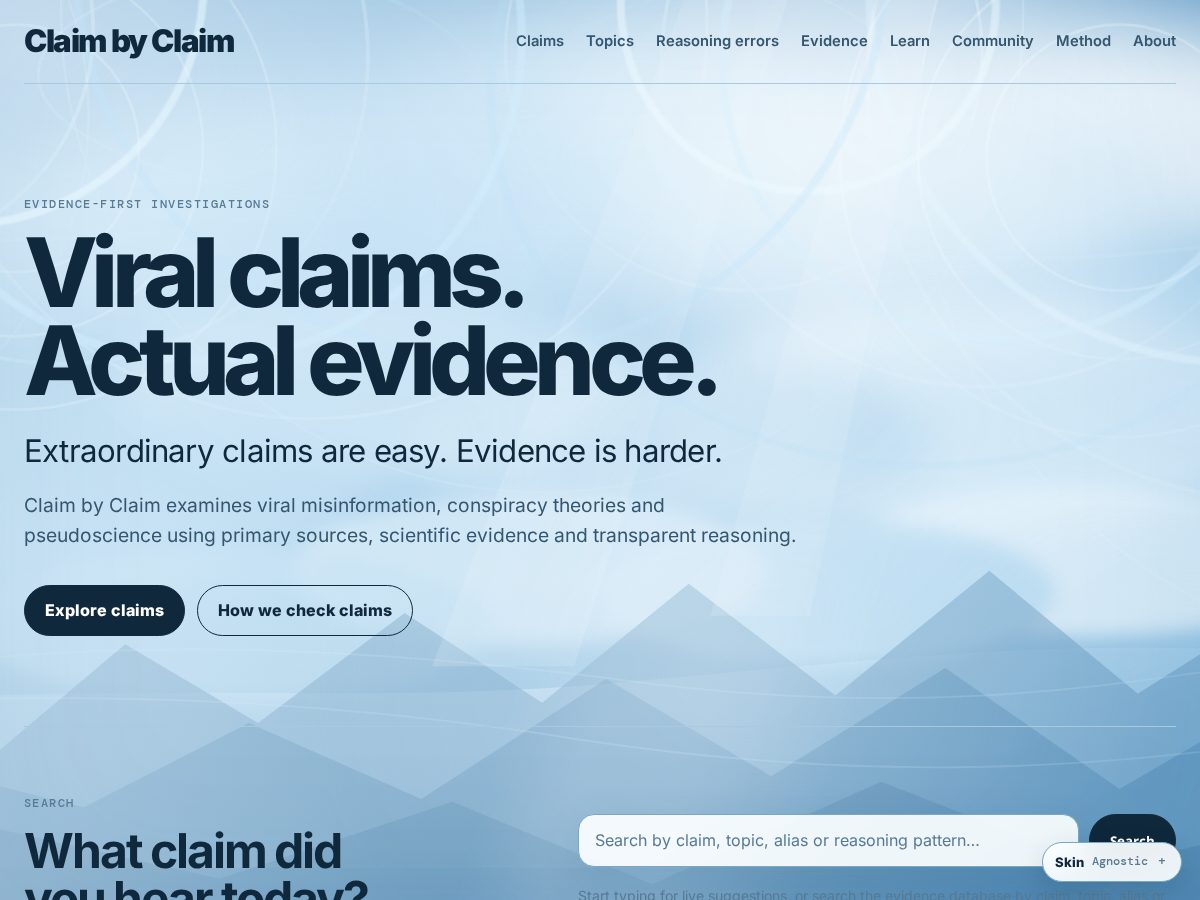 Landing-page snapshot of claimbyclaim.com