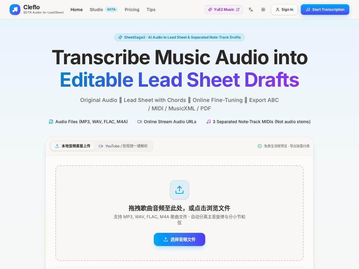 Landing-page snapshot of cleflo.com