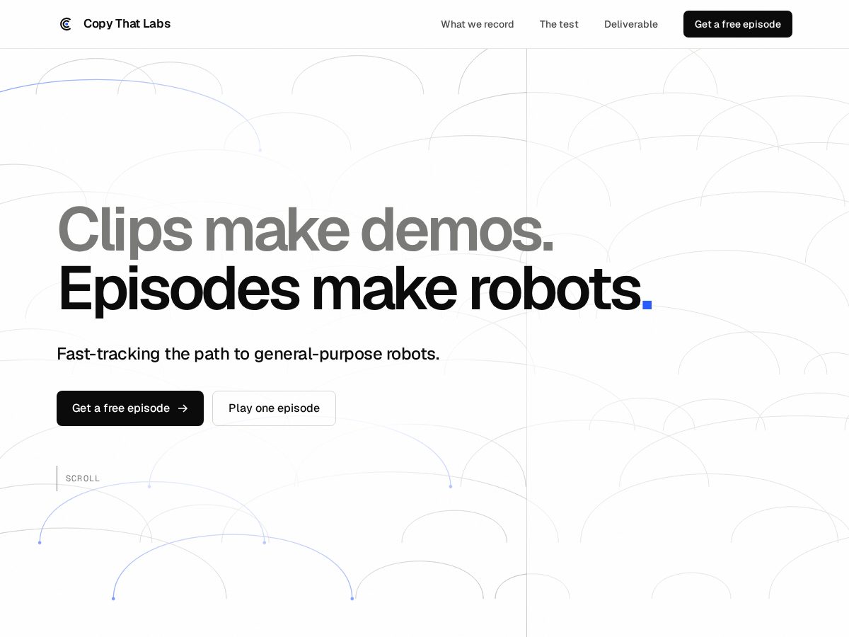 Landing-page snapshot of copythatlabs.com