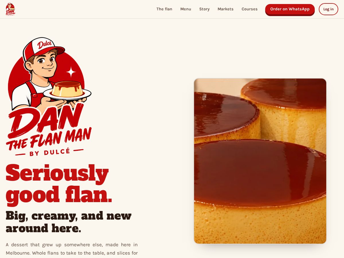 Landing-page snapshot of dantheflanman.com