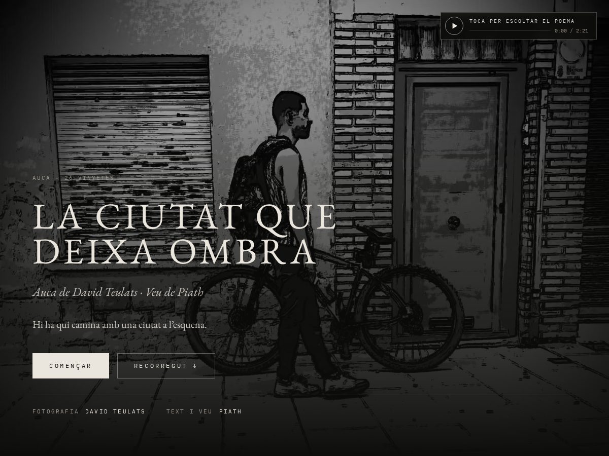 Landing-page snapshot of deixaombra.art
