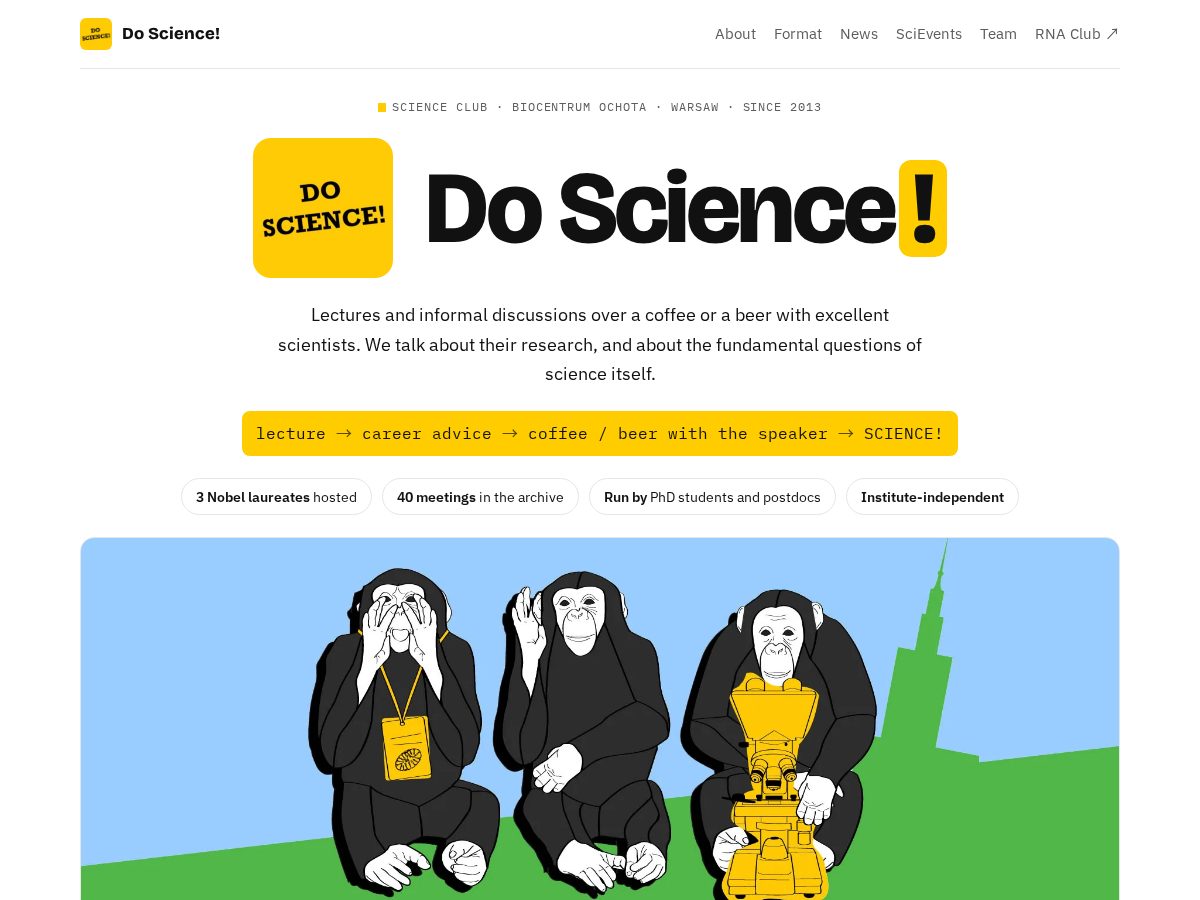 Landing-page snapshot of do-science.org